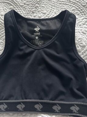 EUC rabbit Women's Black Pocket Bra Size Large S/M
